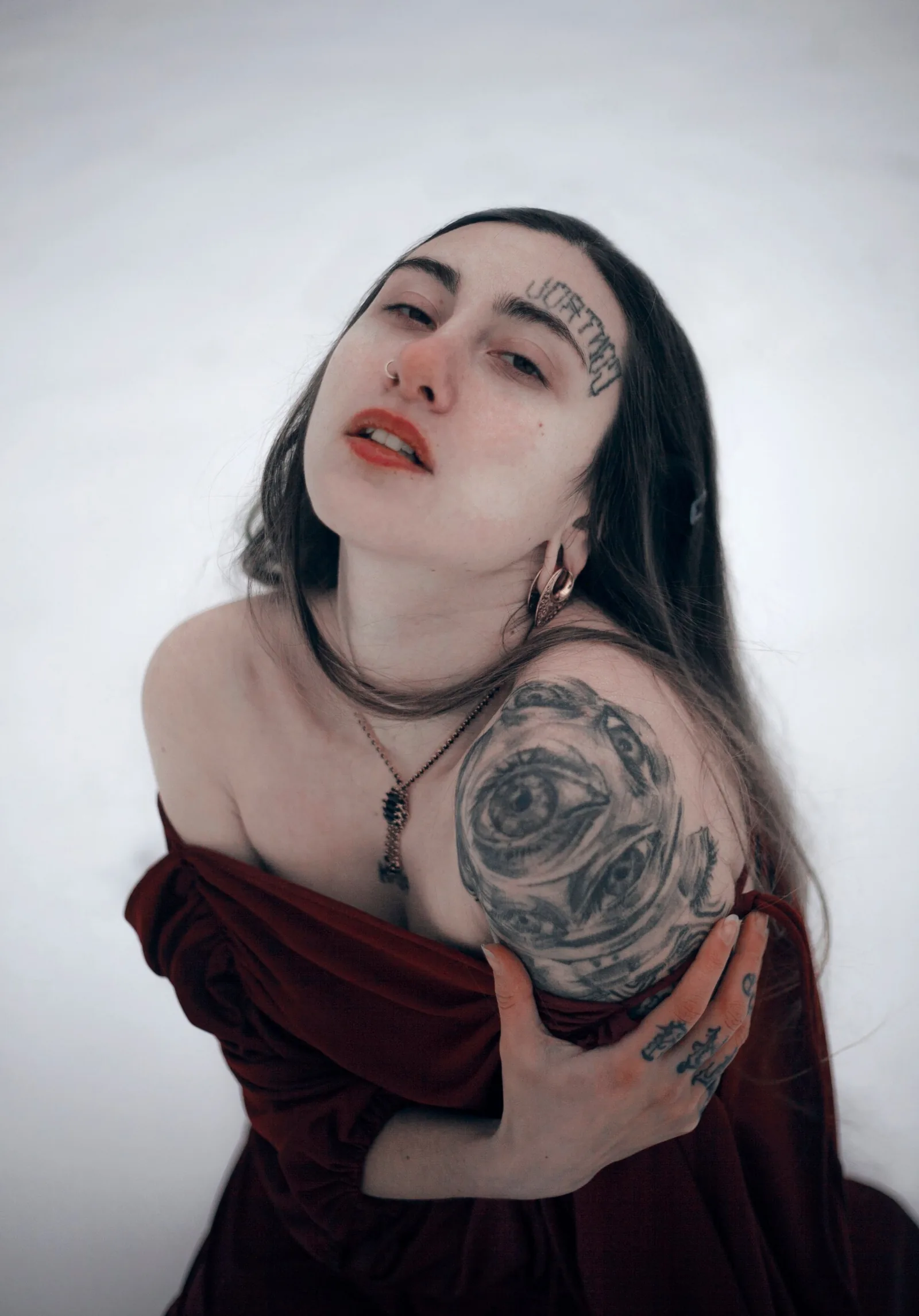 Bold rose tattoo on a shoulder